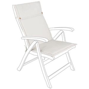 Perna pentru scaun de gradina cu spatar inalt Poly180, Bizzotto, 50 x 120 cm, poliester impermeabil, natural imagine