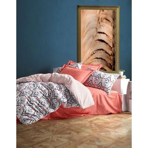 Lenjerie de pat pentru o persoana Single XXL (DE), Tile - Cinnamon, Cotton Box, Bumbac Ranforce imagine