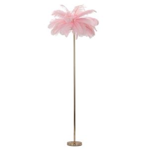 Lampadar Palm Pink, Mauro Ferretti, Ø55 x 160 cm, 3 x E14, 40W, fier, roz/auriu imagine
