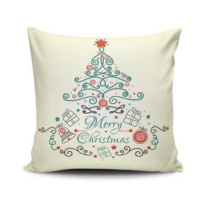 Perna decorativa, Christmas NOELKRLNT-35, 43x43 cm, policoton, multicolor imagine