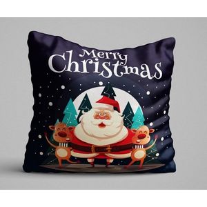Perna decorativa, Christmas Decoration KRLNTXMAS-15, 43x43 cm, policoton, multicolor imagine