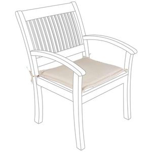 Perna pentru scaun de gradina Polyspun, Bizzotto, 49 x 52 cm, poliester impermeabil, natural imagine