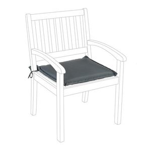 Perna pentru scaun de gradina cu brate Poly180, Bizzotto, 49 x 52 cm, poliester impermeabil, antracit imagine