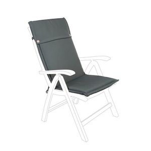 Perna pentru scaun de gradina cu spatar inalt Poly180, Bizzotto, 50 x 120 cm, poliester impermeabil, antracit imagine