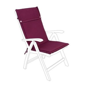 Perna pentru scaun de gradina cu spatar inalt Poly180, Bizzotto, 50 x 120 cm, poliester impermeabil, bordo imagine