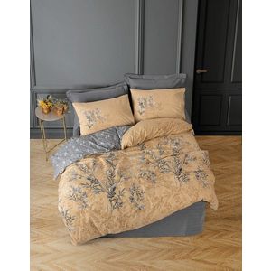 Lenjerie de pat pentru o persoana (FR), Vera - Grey, Cotton Box, Bumbac Ranforce imagine