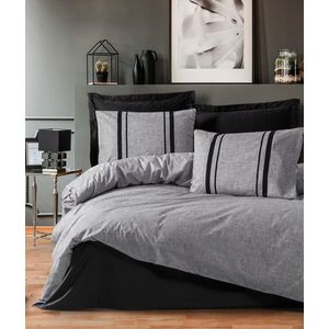 Lenjerie de pat pentru o persoana (DE), Bitter - Grey, Cotton Box, Bumbac Ranforce imagine
