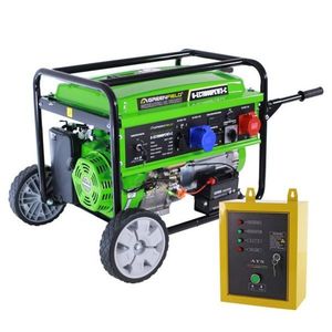 Generator de curent pe benzina Greenfield G-EC11000PEW3-C+ATS_11000, portabil, 400/230V, 9.2 kVA, pornire electrica automatizata, cu panou ATS imagine
