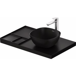 Blat ceramic Duravit Aurena 800x500mm HygieneGlaze Plus orientare dreapta negru mat imagine