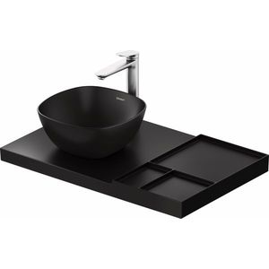 Blat ceramic Duravit Aurena 800x500mm HygieneGlaze Plus orientare stanga negru mat imagine