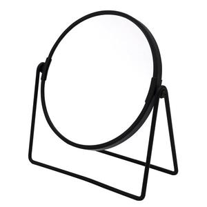 Oglinda machiaj pentru baie din otel inoxidabil, Summer S, stativa, negru, 1: 1 sau marire 5X, diametru 16 cm imagine