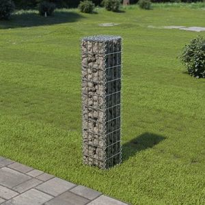 vidaXL Perete gabion cu capace, 20x20x100 cm, oțel galvanizat imagine