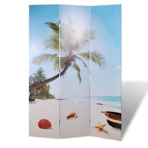 vidaXL Paravan de cameră pliabil, 120 x 170 cm, plajă imagine