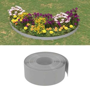 vidaXL Borduri de grădină, 5 buc, gri, 10 m 20 cm, polietilenă imagine