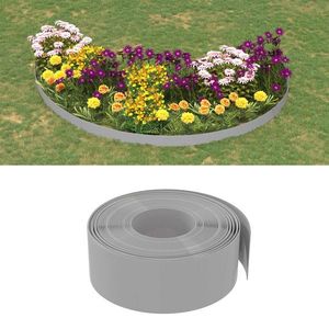 vidaXL Borduri de grădină, 4 buc, gri, 10 m 20 cm, polietilenă imagine