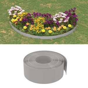 vidaXL Borduri de grădină, 2 buc, gri, 10 m 20 cm, polietilenă imagine