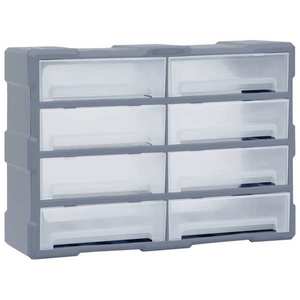 vidaXL Organizator cu 8 sertare mari, 52x16x37 cm imagine