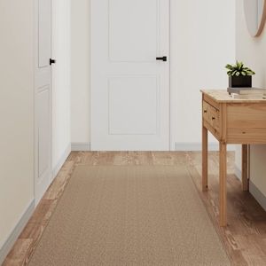 vidaXL Covor traversă aspect sisal, nisipiu, 80x400 cm imagine