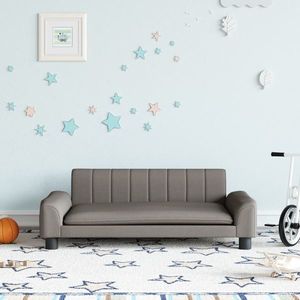 vidaXL Canapea pentru copii, gri taupe, 90x53x30 cm, material textil imagine