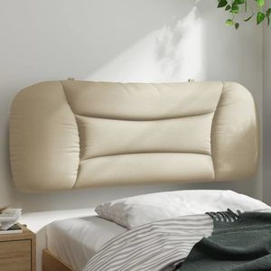 vidaXL Pernă pentru tăblie de pat, crem, 100 cm, material textil imagine