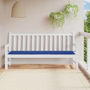 vidaXL Pernă de bancă de grădină, albastru, 200x50x3 cm, textil oxford imagine