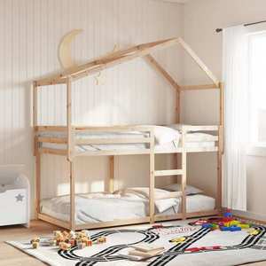 vidaXL Acoperiș pat de copii, 203x80, 5x142 cm, lemn masiv de pin imagine