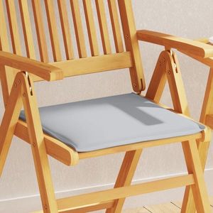 vidaXL Pernă scaun de grădină, 4 buc., gri deschis, 45x45x2 cm, pătrat imagine