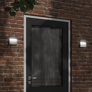 vidaXL Lampă exterioară de perete cu LED, negru, aluminiu turnat imagine