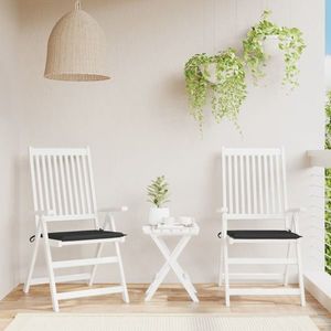 vidaXL Perne scaune grădină 2 buc. negru 40x40x3 cm țesătură Oxford imagine