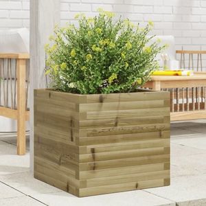 vidaXL Jardinieră de grădină, 50x50x46 cm, lemn de pin impregnat imagine