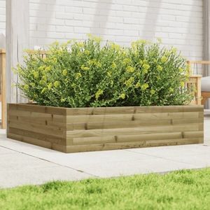vidaXL Jardinieră de grădină, 90x90x23 cm, lemn de pin impregnat imagine
