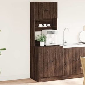 vidaXL Dulap de bucătărie, stejar maro, 60x50x180 cm, lemn prelucrat imagine