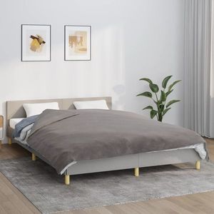 vidaXL Pătură grea cu husă, gri, 200x200 cm, 13 kg, textil imagine