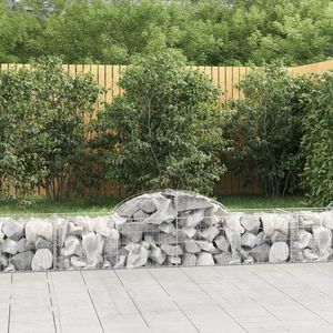 vidaXL Coșuri gabion arcuite 50 buc, 200x50x40/60 cm, fier galvanizat imagine