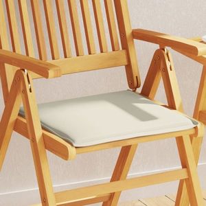 vidaXL Pernă scaun de grădină, 4 buc., crem, 45x45x2 cm, pătrat imagine
