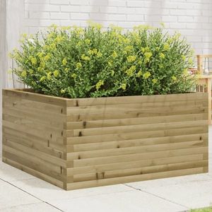vidaXL Jardinieră de grădină, 90x90x46 cm, lemn de pin impregnat imagine