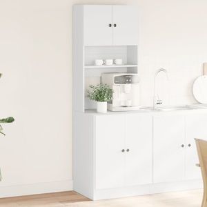 vidaXL Dulap de bucătărie, alb, 60x50x180 cm, lemn prelucrat imagine