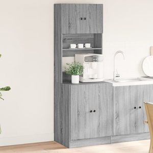 vidaXL Dulap de bucătărie, gri sonoma, 60x50x180 cm lemn prelucrat imagine