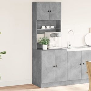 vidaXL Dulap de bucătărie, gri beton, 60x50x180 cm, lemn prelucrat imagine