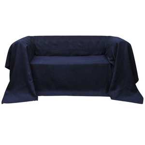 Husă din velur micro-fibră pentru canapea, 270 x 350 cm, bleumarin imagine