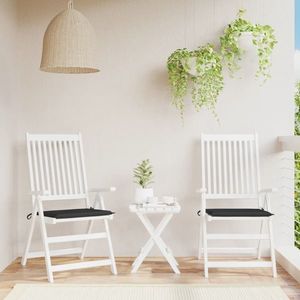 vidaXL Perne scaune grădină 2 buc. negru 50x50x3 cm țesătură Oxford imagine