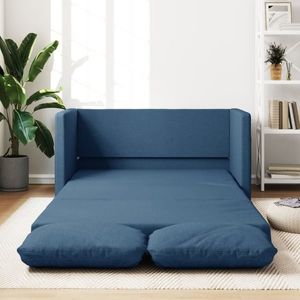 Canapea extensibilă, albastru, material textil imagine