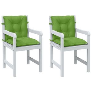 vidaXL Perne scaun spătar scund 2 buc. melanj verde 100x50x7 cm textil imagine