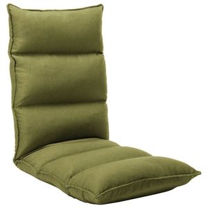 vidaXL Scaun de podea pliabil, verde, material textil imagine
