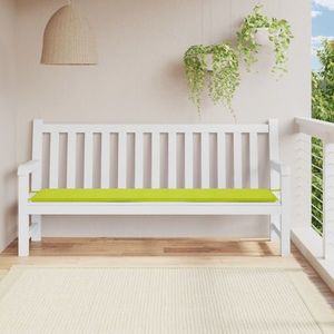 vidaXL Pernă de bancă de grădină, verde, 200x50x3 cm, textil oxford imagine