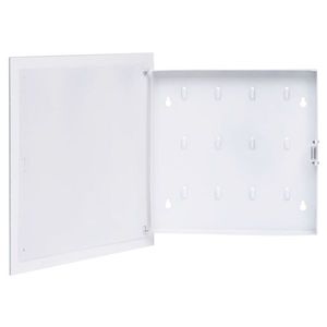 vidaXL Casetă pentru chei cu tablă magnetică, alb, 35 x 35 x 5, 5 cm imagine