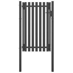 vidaXL Poartă de gard grădină, antracit, 1 x 2 m, oțel imagine