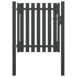 vidaXL Poartă de gard grădină, antracit, 1 x 1, 25 m, oțel imagine