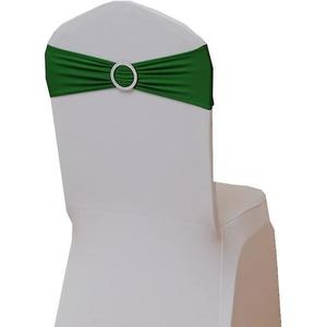 Set 10 funde-banderole decorative pentru huse scaune, elastice, culoare verde imagine