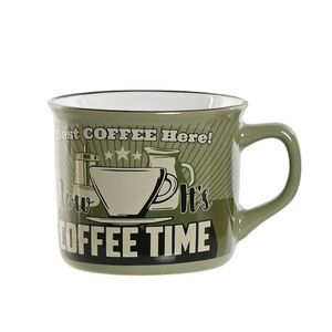 Cana Coffee Time din ceramica verde 220 ml imagine